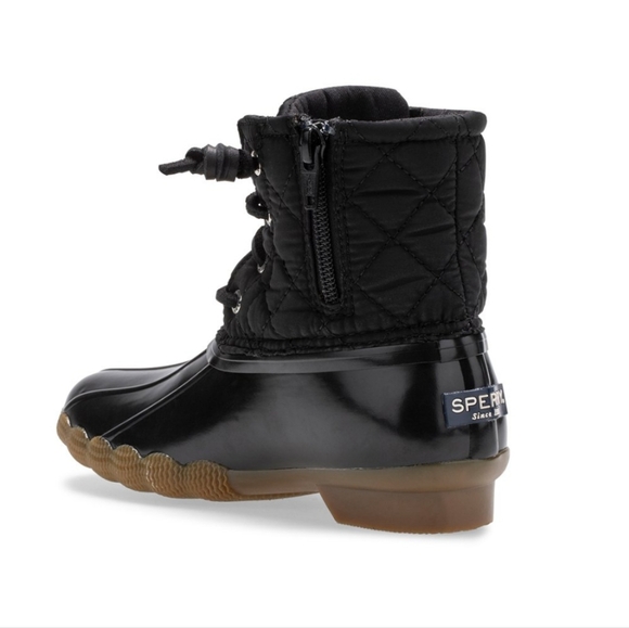 🆕 Sperry Topsider Saltwater Kids Nylon Quilt Duck Boots Fall Winter Classic - Picture 11 of 16